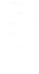 Malacate Tornillería Cable de acero Abrazadera Zig-zag Perfil C Canalón 